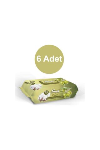 Sleepy Zeytinyağlı Islak Havlu 6' Lı Paket