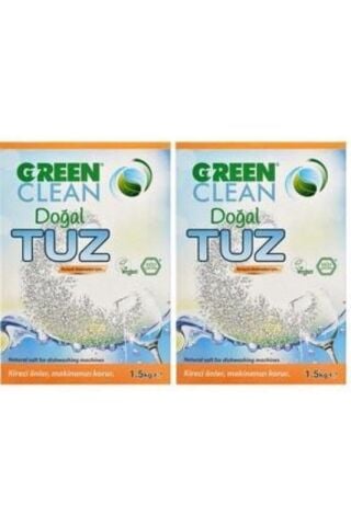 Green Clean 1,5 Kg Doğal Bulaşık Makinesi Tuzu x 2 Adet