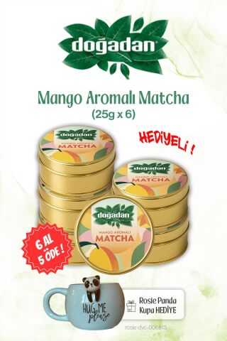 Doğadan Mangolu 6 AL 5 ÖDE Matcha 25gr ve Panda Kupa