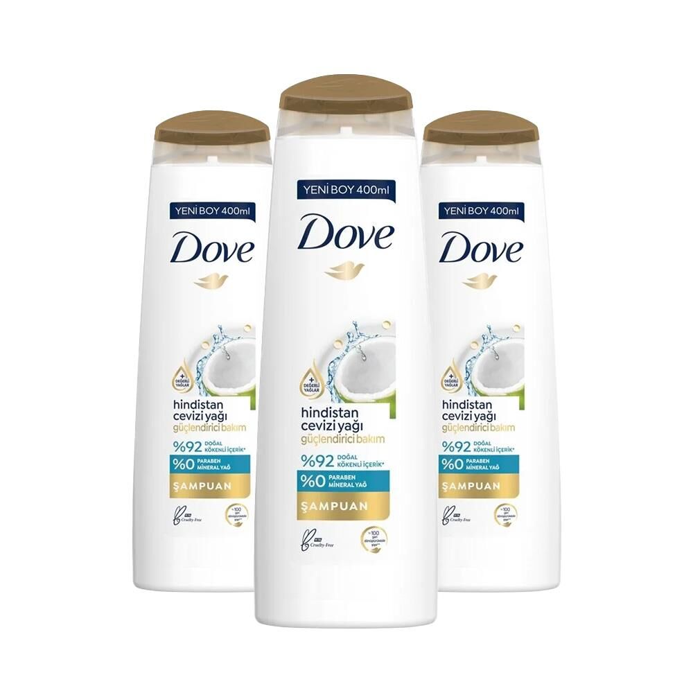 Dove Saç Bakım Şampuanı Hindistan Cevizi Yağı x 3