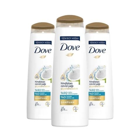 Dove Saç Bakım Şampuanı Hindistan Cevizi Yağı x 3