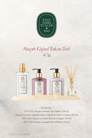 3 Adet Eyüp Sabri Tuncer Alaçatı 4'lü Kişisel Bakım Seti ve %100 Doğal ROSIE Pamuk