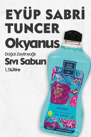 Eyüp Sabri Tuncer Doğal Zeytinyağlı Sıvı Sabun Okyanus 1500 ML