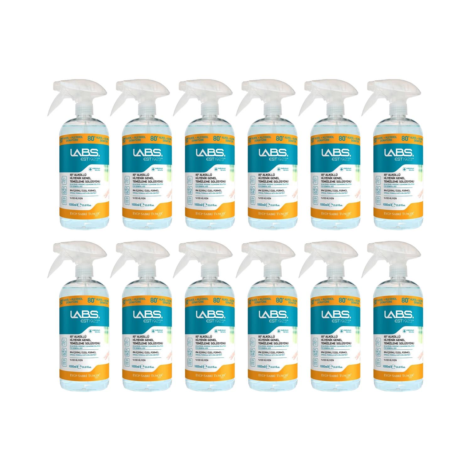 Eyüp Sabri Tuncer Ortam Dezenfektanı 80 Derece 1 Litre x 12