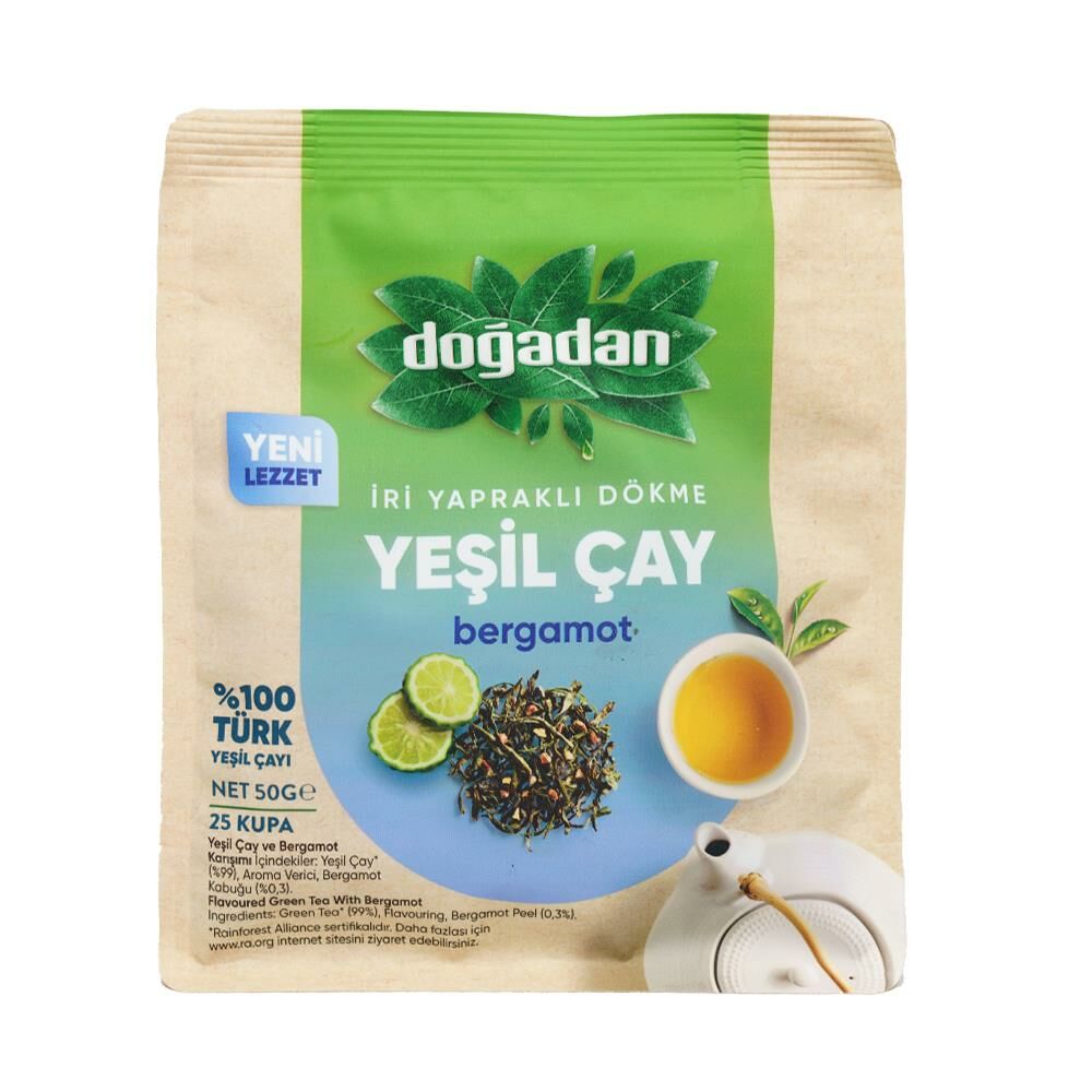 Doğadan Dökme Yeşil Çay Bergamot 50 gr