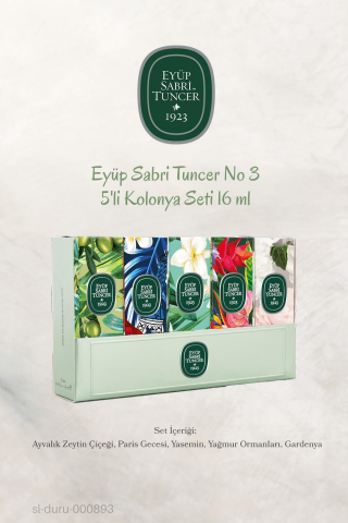 3 Adet Eyüp Sabri Tuncer 5'li Kolonya Set No 3 ve ROSIE Temizleme Pamuğu 60'lı