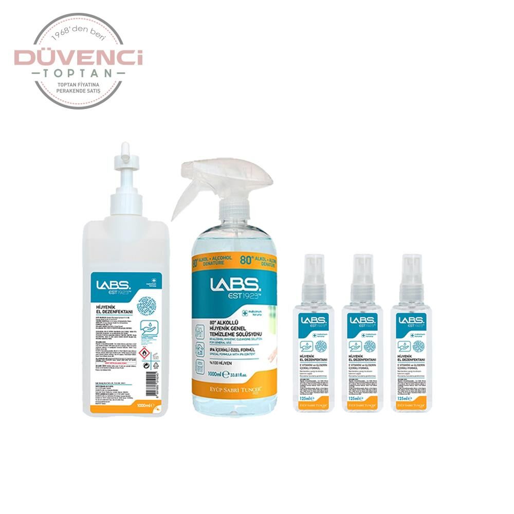 Eyüp Sabri Tuncer Labs Ortam ve El Dezenfektan 1 Lt, El Dezenfektanı 125 ML x 3