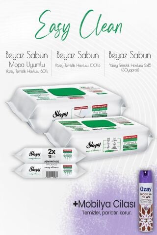 Sleepy Easy Clean Yüzey Temizlik Havlusu Seti 5 ve Mobilya Cilası Lavanta
