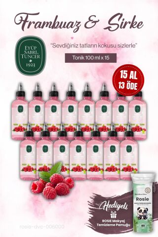 15 AL 13 ÖDE EST Frambuaz Sirke Tonik 100 ml, ROSIE makyaj pamuğu