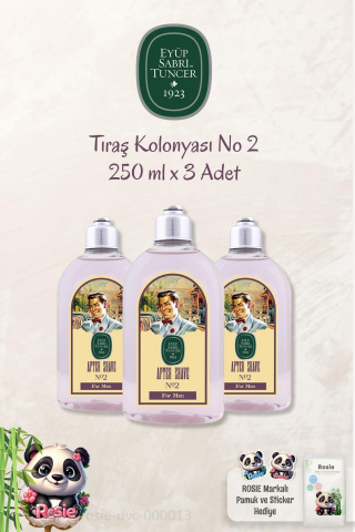 3 Adet Eyüp Sabri Tuncer Tıraş Kolonyası No 2 ve ROSIE Pamuk 60'lı