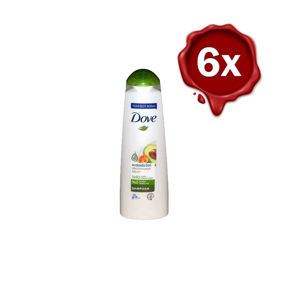 Dove Saç Bakım Şampuanı Avokado Özlü x 6