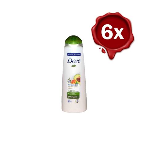 Dove Saç Bakım Şampuanı Avokado Özlü x 6