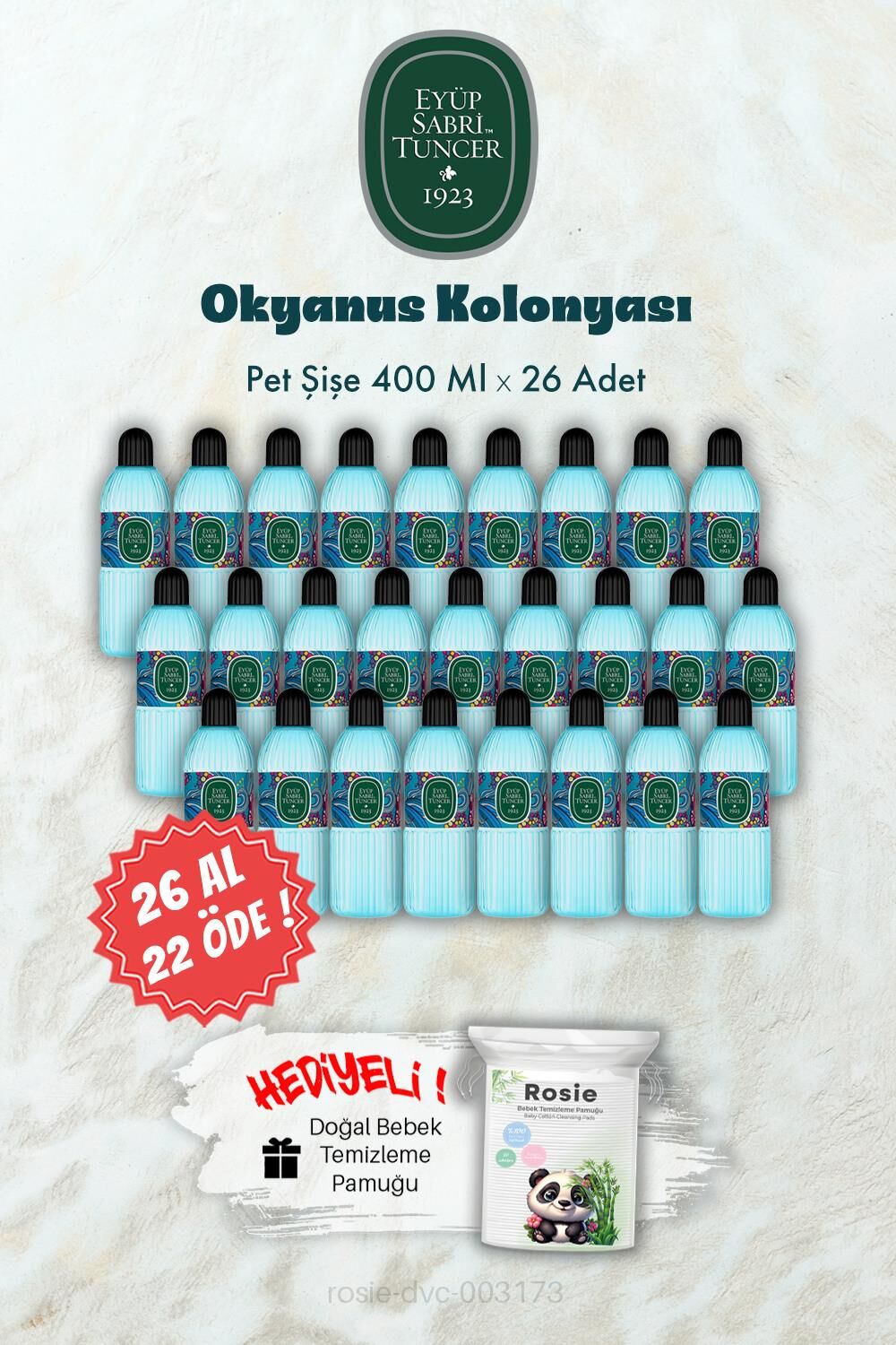 26 AL 22 ÖDE 400 ML Okyanus Kolonyası ve ROSIE Hediye