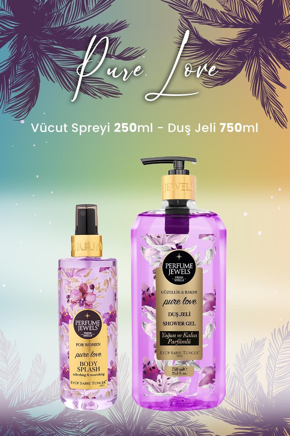 Eyüp Sabri Tuncer Pure Love Vücut Spreyi 250 ml ve Duş Jeli 750 ml