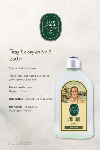 3 Adet Eyüp Sabri Tuncer Tıraş Kolonyası No 3 ve ROSIE Doğal Pamuk 60'lı