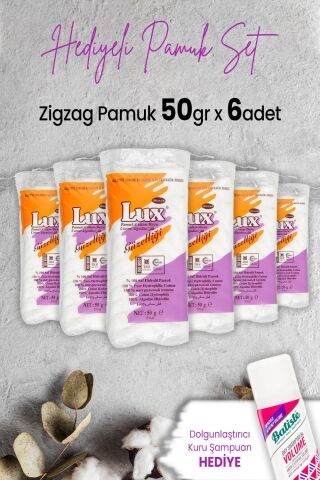 Lux Zigzag Pamuk 50 gr x 6 Adet ve Hediyeli