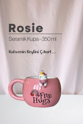 Seramik Kupa 6'lı Hayvan Figürlü 350 ml