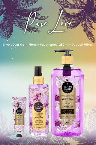Eyüp Sabri Tuncer Pure Love Vücut Spreyi 250 ml, Duş Jeli 750 ml ve Krem 50 ml