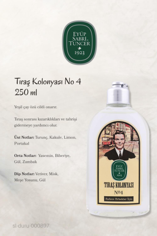 3 Adet Eyüp Sabri Tuncer Tıraş Kolonyası No: 4 ve ROSIE Doğal Temizleme Pamuğu