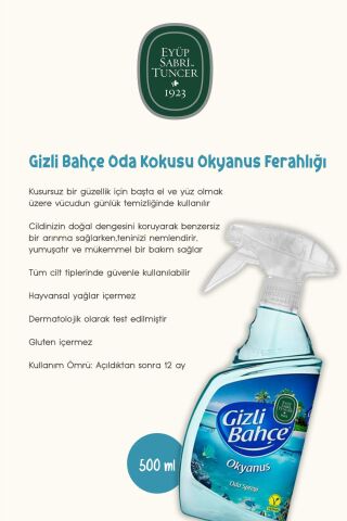 Oda kokusu 500ml,Kolonya 1lt ve 400ml, Sıvı Sabun 1500ml Okyanus ve Rosie Pamuk