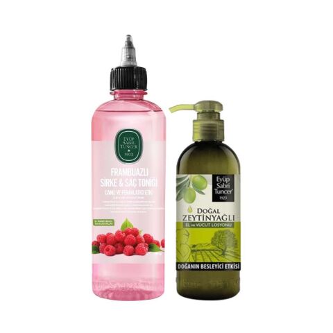 Frambuazlı Sirke & Saç Toniği 500 ml Ve Zeytinyağlı Vücut Losyonu