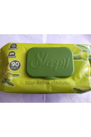Sleepy 90'lı Doğal Zeytinyağlı Islak Bebek Havlusu