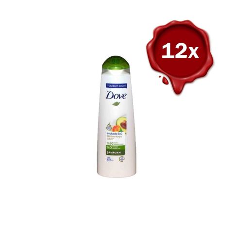Dove Saç Bakım Şampuanı Avokado Özlü x 12