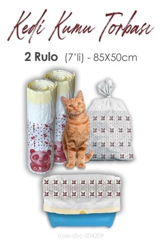 Rosie Kedi Kumu Torbası, 85x50cm Boyutunda, 14 Adet