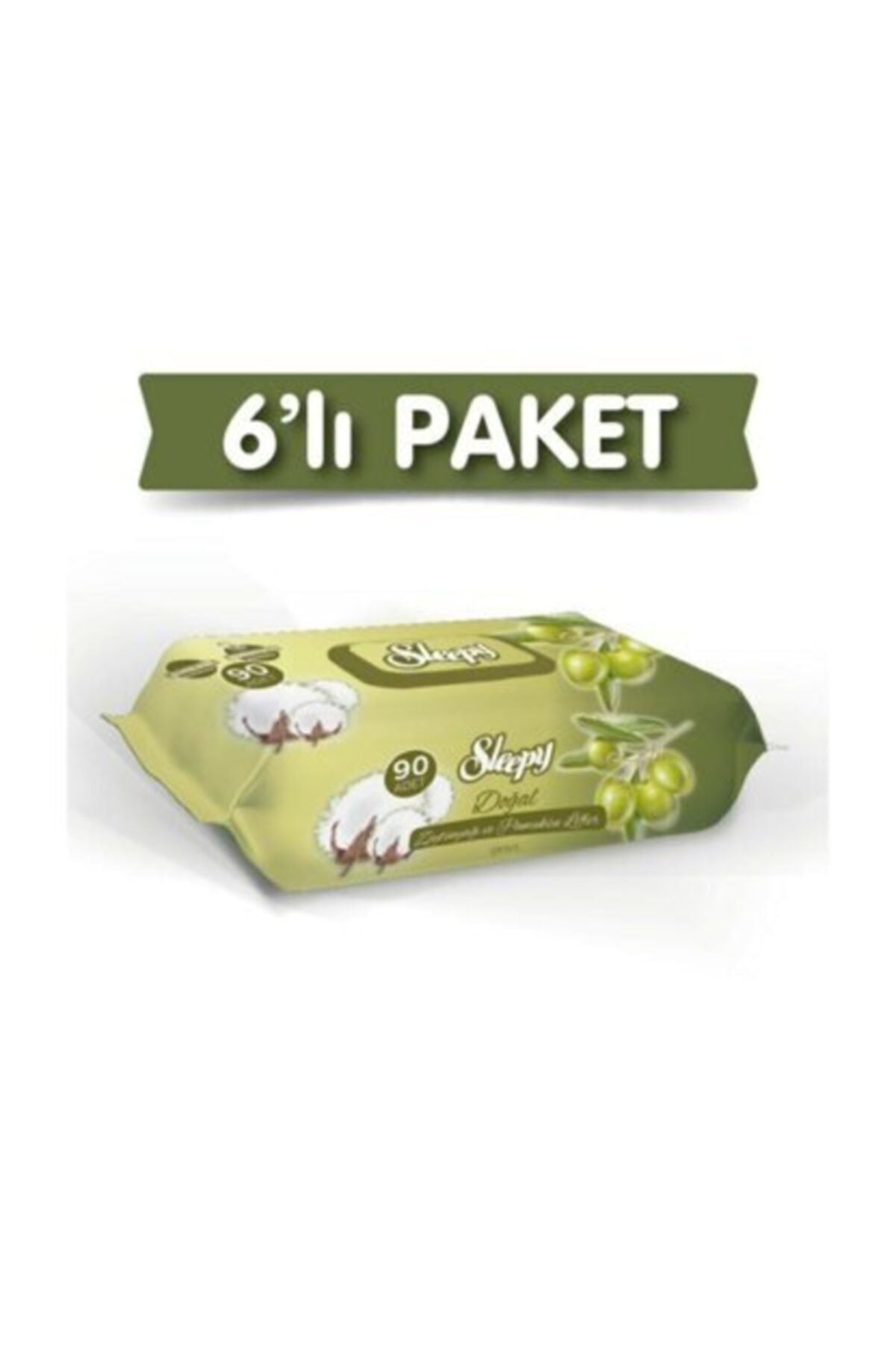 Sleepy Zeytinyağlı Islak Bebek Havlusu 90x6'lı