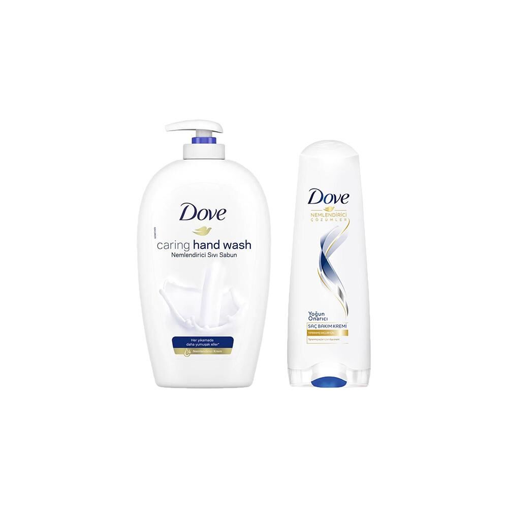 Dove Caring Hand Wash Nemlendirici Sıvı Sabun ve Yoğun Onarıcı Saç Bakım Kremi