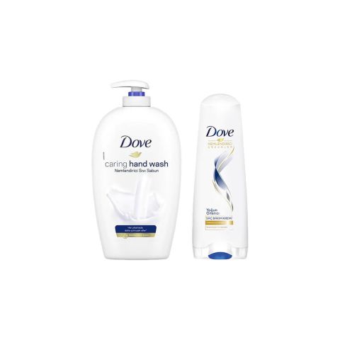 Dove Caring Hand Wash Nemlendirici Sıvı Sabun ve Yoğun Onarıcı Saç Bakım Kremi