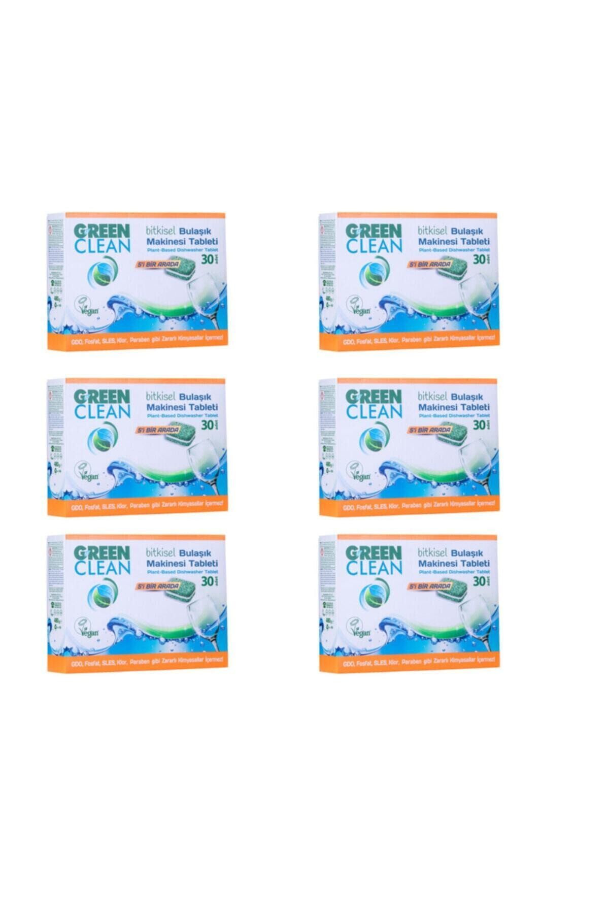 Green Clean Bulaşık Makinesi Organik Bitkisel Tablet 30 Adet x 6 Adet
