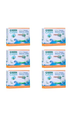 Green Clean Bulaşık Makinesi Organik Bitkisel Tablet 30 Adet x 6 Adet