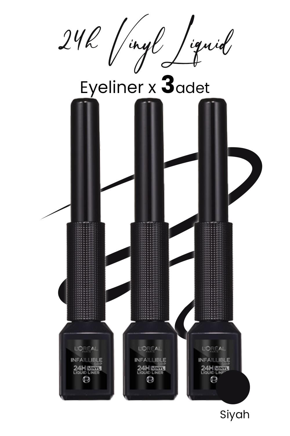 Loreal Paris Infaillible 24H Vinyl Liquid Liner Siyah x 3 Adet