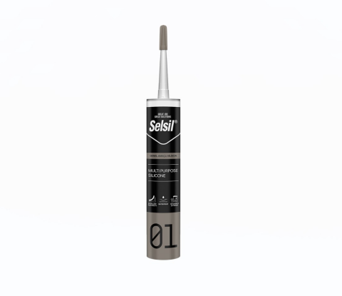 Selsil Siyah Renk Genel Amaçlı Silikon 280 gr - 240 ml