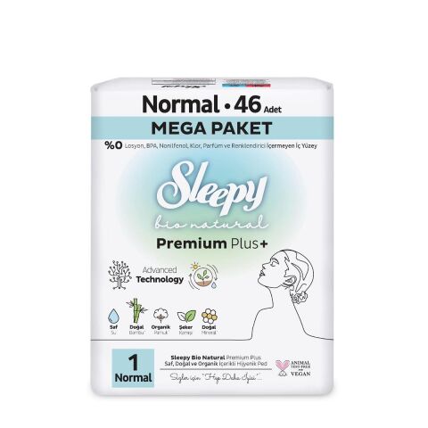 Sleepy Bio Natural Normal 46, Uzun 36 Adet Mega Paket ve Rosie Pamuk