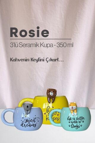Koala, Köpek ve Ayı Seramik Kupa 350 ml