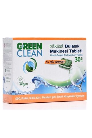 Green Clean Organik Bitkisel Bulaşık Makinesi Tablet 30 Adet x 2 Adet
