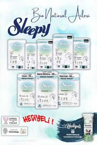Sleepy 8 paket Bio Natural Ped Ailesi ve Rosie Pamuk