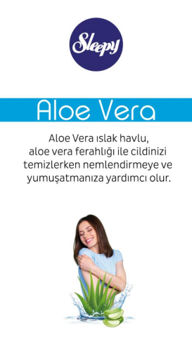Sleepy Aloe Vera Islak Havlu 120 Yaprak