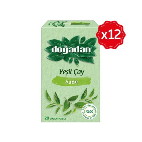 Doğadan Yeşil Çay Sade 20'li x 12 Adet