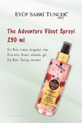 Eyüp Sabri Tuncer 3'lü Body Splash The Adventure 250 ml ve %100 Pamuk ROSIE 60'lı