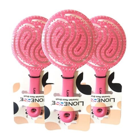 Tarko Lionesse Saç Fırçası Yuvarlak Pembe x 3