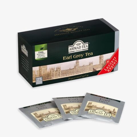 Earl Grey 25'li Bardak Poşet Çay 50 G, 7 paket ve Rakun Kupa