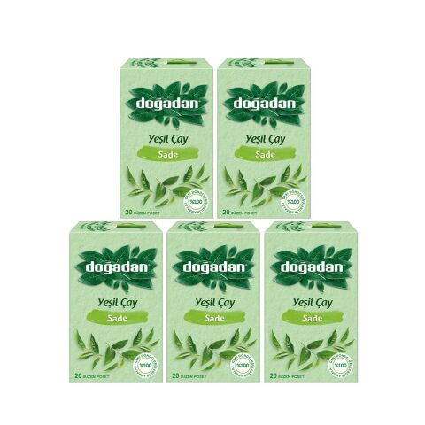 Doğadan Yeşil Çay Sade 20'li x 5 Adet
