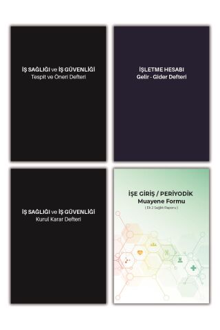 Düvenci İş Sağlığı Güvenliği Kurul Karar, Tespit Öneri, İşe Giriş Muayene ve Gelir Gider Defteri