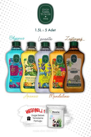 Sıvı Sabun Eyüp Sabri Tuncer 5'li Set 1.5L Aile Boy ve ROSIE