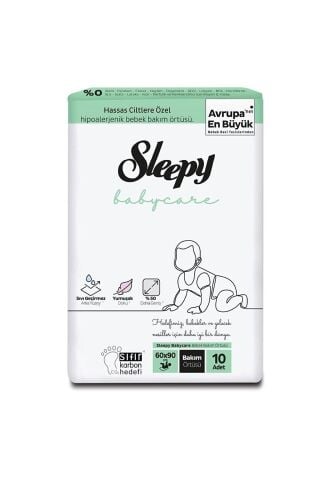 Sleepy Babycare Bebek Bakım Örtüsü 10 Adet 60 x 90 cm
