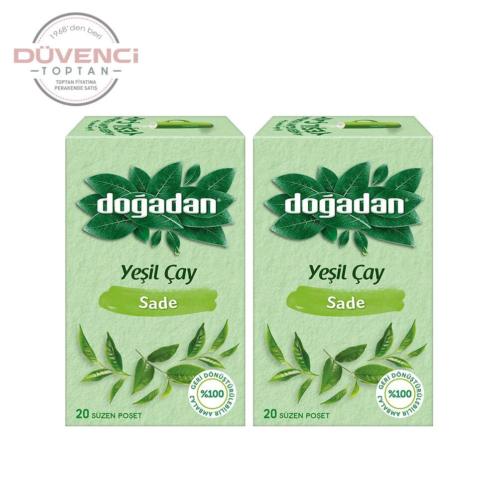 Doğadan Yeşil Çay Sade 20'li x 2 Adet