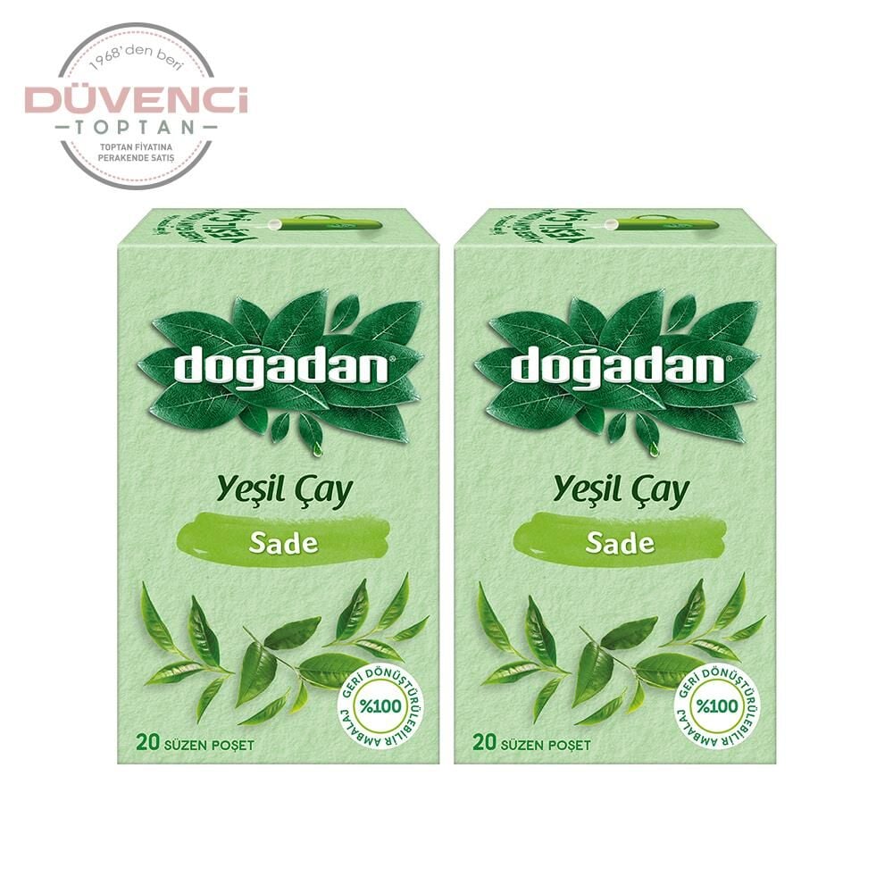 Doğadan Yeşil Çay Sade 20'li x 2 Adet
